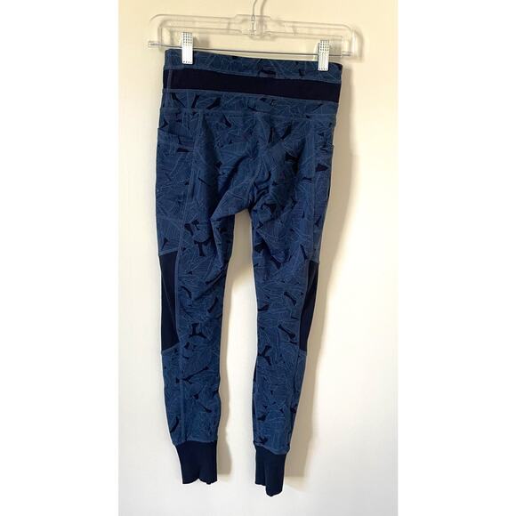 Athleta Full Length Tropical Side Pocket Leggings Blue Size XS - Picture 4 of 11